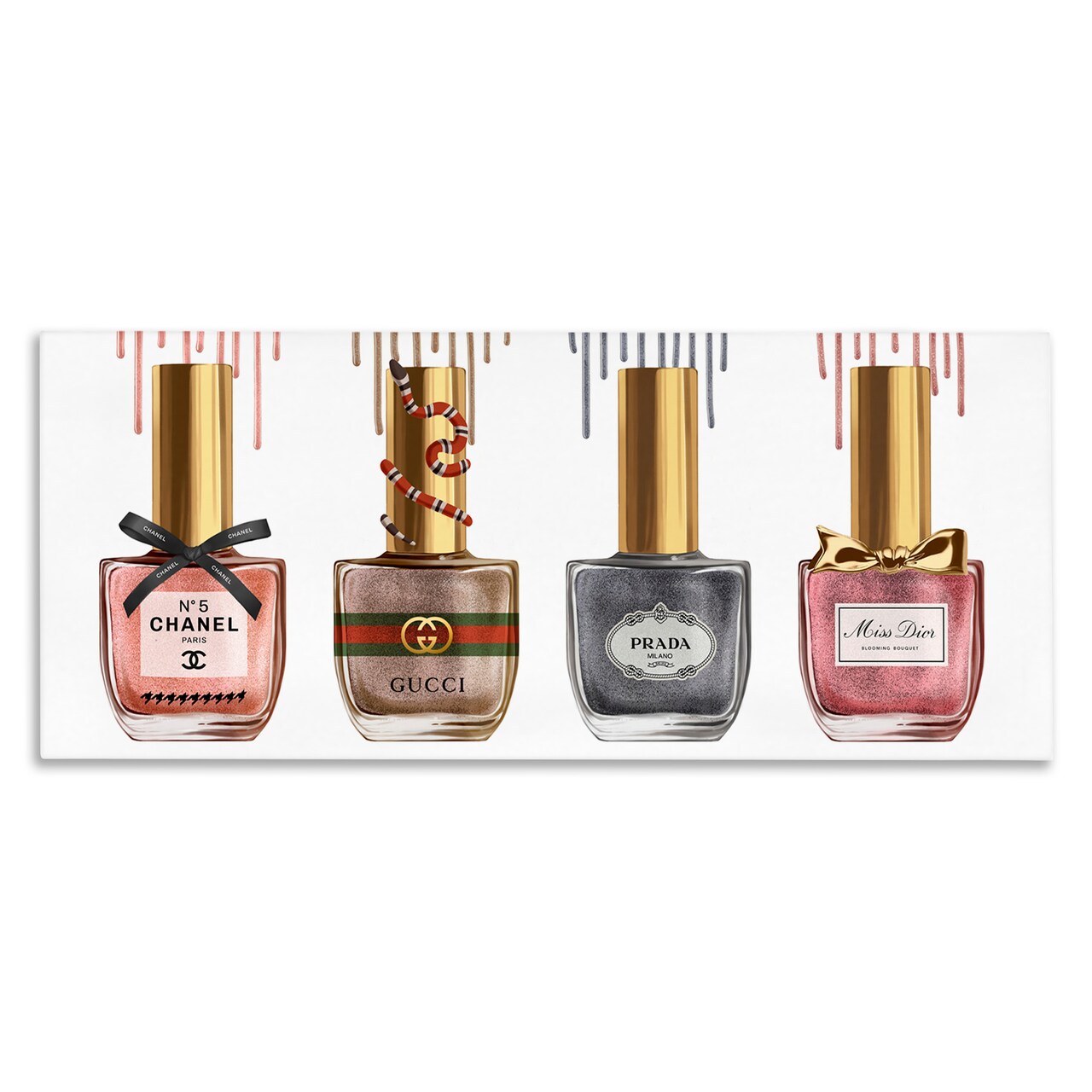 Stupell Industries Glam Nail Polish Collection Canvas Wall Art